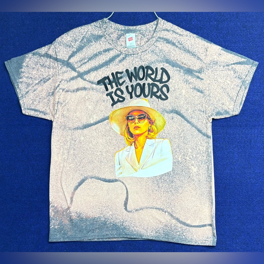 Scarface ‘The World Is Yours’ Acid Washed Streetwear T-Shirt Size Large